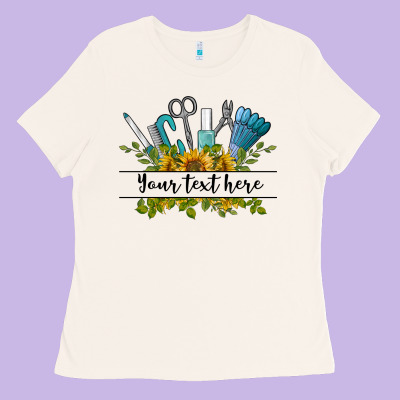 Customize Nail Tools With Sunflower Preview Ladies Tee Designed By Barkaloodesign