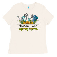 Bone customize nail tools with sunflower preview Ladies Tee - BarkalooDesign