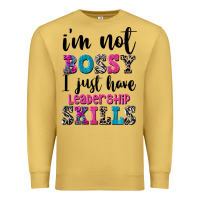 Antique Gold ı'm not bossy ı just have leadership skills Premium Sweatshirt - FaDigitalArtStudio