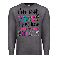 Charcoal Heather ı'm not bossy ı just have leadership skills Premium Sweatshirt - FaDigitalArtStudio
