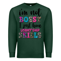 Sports Green ı'm not bossy ı just have leadership skills Premium Sweatshirt - FaDigitalArtStudio