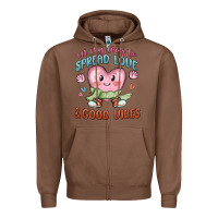 Chestnut on my way to spread love Zipper Hoodie - MaliasSmallBusiness