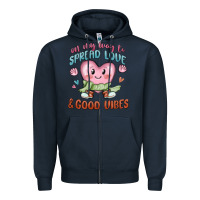 On My Way To Spread Love Zipper Hoodie | Teevron