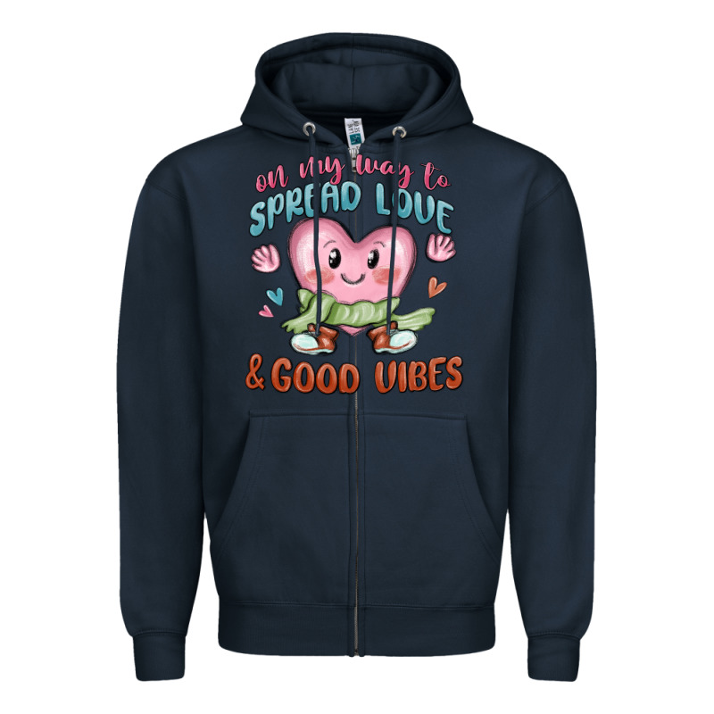 On My Way To Spread Love Zipper Hoodie by MaliasSmallBusiness | Teevron