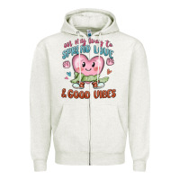 Oatmeal Heather on my way to spread love Zipper Hoodie - MaliasSmallBusiness