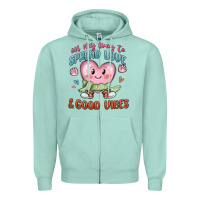 Seafoam on my way to spread love Zipper Hoodie - MaliasSmallBusiness