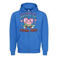 True Royal on my way to spread love Zipper Hoodie - MaliasSmallBusiness