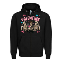 Black anti valentine club Zipper Hoodie - MaliasSmallBusiness