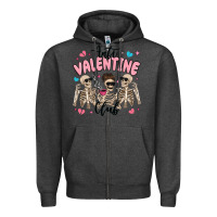 Charcoal Heather anti valentine club Zipper Hoodie - MaliasSmallBusiness