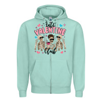 Seafoam anti valentine club Zipper Hoodie - MaliasSmallBusiness