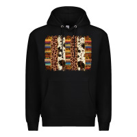 Black serape sunflower cowhide leopard brushstroke Premium Hoodie - AdoDesignShop