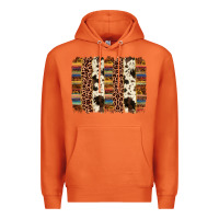 Carrot serape sunflower cowhide leopard brushstroke Premium Hoodie - AdoDesignShop