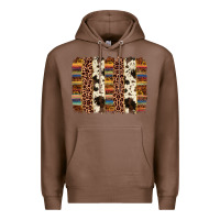 Chestnut serape sunflower cowhide leopard brushstroke Premium Hoodie - AdoDesignShop