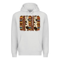 Dove Grey serape sunflower cowhide leopard brushstroke Premium Hoodie - AdoDesignShop