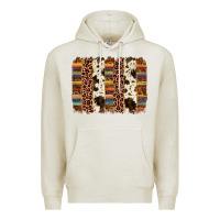 Oatmeal Heather serape sunflower cowhide leopard brushstroke Premium Hoodie - AdoDesignShop