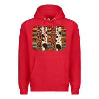 Red serape sunflower cowhide leopard brushstroke Premium Hoodie - AdoDesignShop