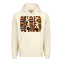 Sandshell serape sunflower cowhide leopard brushstroke Premium Hoodie - AdoDesignShop