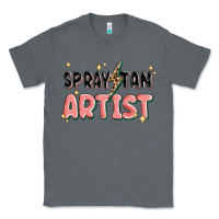Charcoal Heather spray tan artist Classic Tee - MaliasSmallBusiness