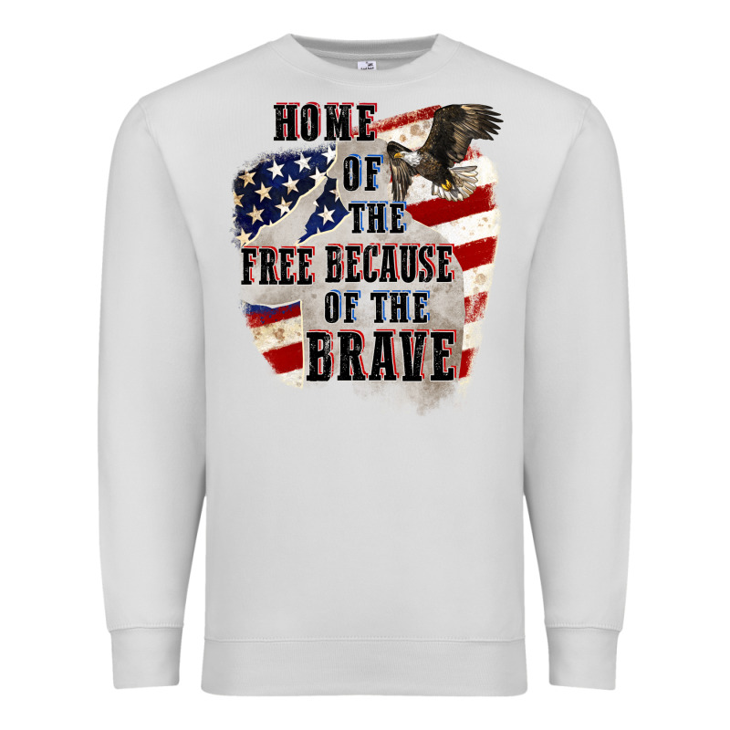 Home Of The Free Because Of The Brave 4th Of July Premium Sweatshirt by CowGirlArtShop | Teevron
