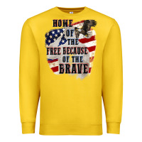 Lemon Home of the free because of the brave 4th of july Premium Sweatshirt - CowGirlArtShop