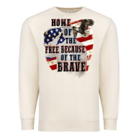 Sandshell Home of the free because of the brave 4th of july Premium Sweatshirt - CowGirlArtShop