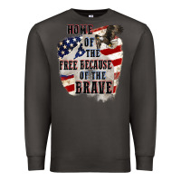 Smoke Home of the free because of the brave 4th of july Premium Sweatshirt - CowGirlArtShop