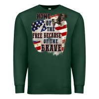 Sports Green Home of the free because of the brave 4th of july Premium Sweatshirt - CowGirlArtShop