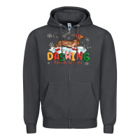 Smoke dachshund through the snow Zipper Hoodie - MaliasSmallBusiness