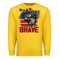 Lemon Home of the free because of the brave 4th of july Premium Sweatshirt - CowGirlArtShop