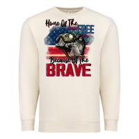 Sandshell Home of the free because of the brave 4th of july Premium Sweatshirt - CowGirlArtShop