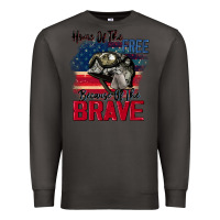 Smoke Home of the free because of the brave 4th of july Premium Sweatshirt - CowGirlArtShop