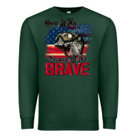 Sports Green Home of the free because of the brave 4th of july Premium Sweatshirt - CowGirlArtShop