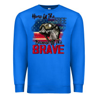 True Royal Home of the free because of the brave 4th of july Premium Sweatshirt - CowGirlArtShop