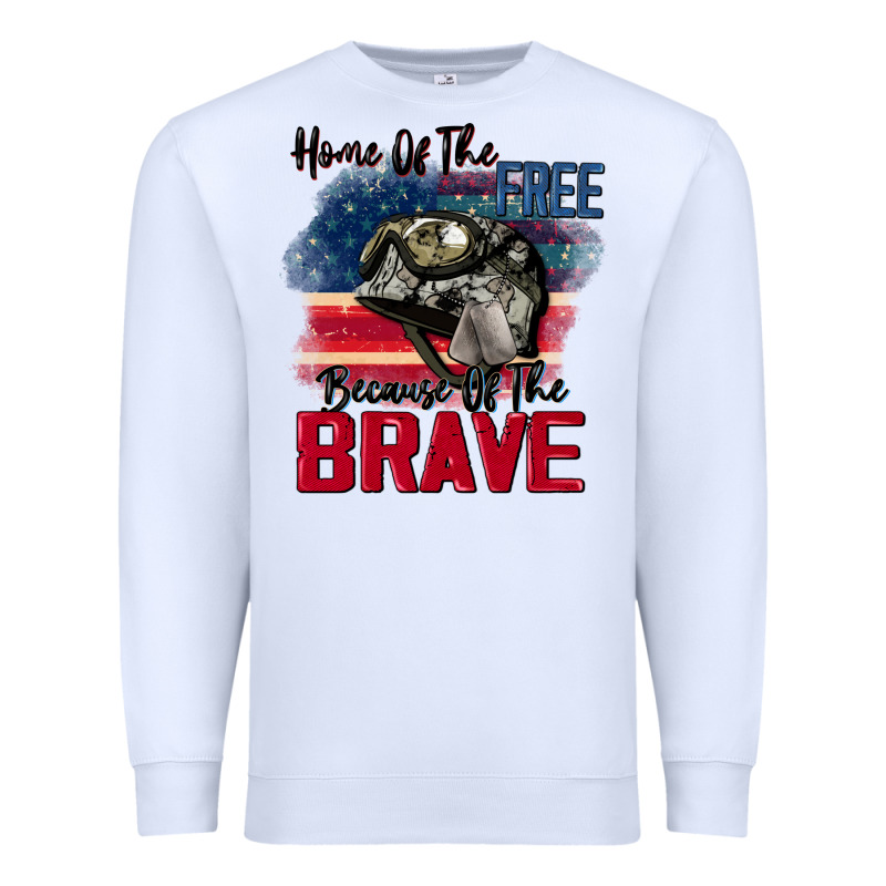 Home Of The Free Because Of The Brave 4th Of July Premium Sweatshirt by CowGirlArtShop | Teevron