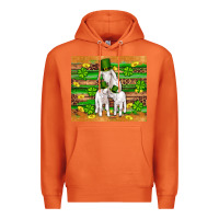 Carrot st patricks goat family shamrock gold serape leopard glitter wooden tu Premium Hoodie - Artiststas