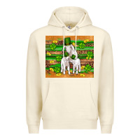 Sandshell st patricks goat family shamrock gold serape leopard glitter wooden tu Premium Hoodie - Artiststas