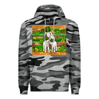 Slate Camo st patricks goat family shamrock gold serape leopard glitter wooden tu Premium Hoodie - Artiststas