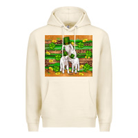 Tofu st patricks goat family shamrock gold serape leopard glitter wooden tu Premium Hoodie - Artiststas