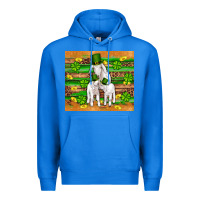 True Royal st patricks goat family shamrock gold serape leopard glitter wooden tu Premium Hoodie - Artiststas