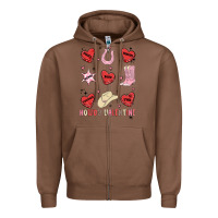 Chestnut howdy valentine copy Zipper Hoodie - MaliasSmallBusiness