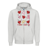 Dove Grey howdy valentine copy Zipper Hoodie - MaliasSmallBusiness