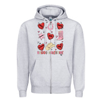 Heather Grey howdy valentine copy Zipper Hoodie - MaliasSmallBusiness