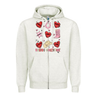 Oatmeal Heather howdy valentine copy Zipper Hoodie - MaliasSmallBusiness