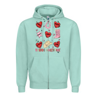 Seafoam howdy valentine copy Zipper Hoodie - MaliasSmallBusiness
