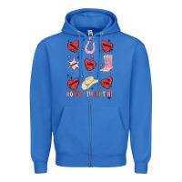 True Royal howdy valentine copy Zipper Hoodie - MaliasSmallBusiness