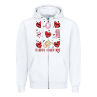 White howdy valentine copy Zipper Hoodie - MaliasSmallBusiness