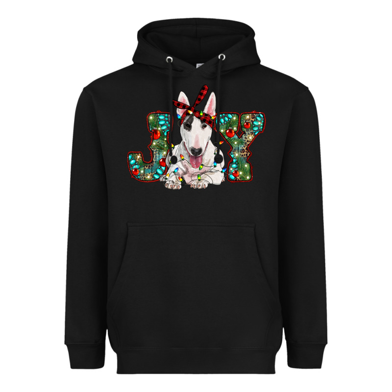 Christmas Joy Bull Terrier Heavyweight Hoodie by RanaPortraitStore | Teevron