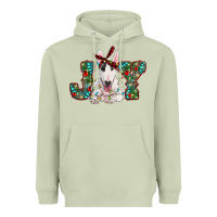 Matcha Christmas joy bull terrier Heavyweight Hoodie - RanaPortraitStore