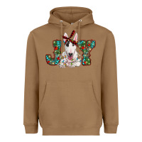 Toasted Coconut Christmas joy bull terrier Heavyweight Hoodie - RanaPortraitStore