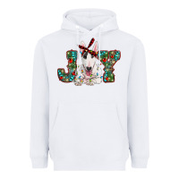 White Christmas joy bull terrier Heavyweight Hoodie - RanaPortraitStore